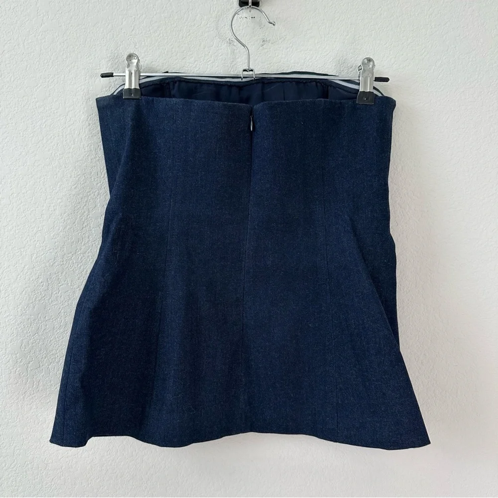 VERONICA BEARD Forman Strapless Denim Navy Bustier Top SZ US 2 - Picture 7 of 8
